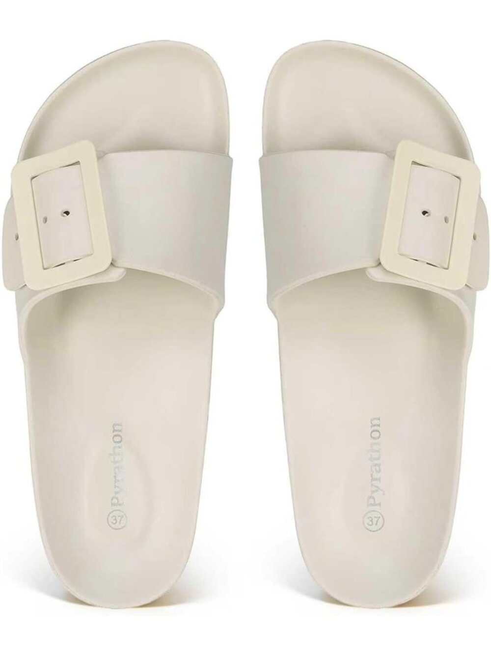 Women's Beige Slides Fashion Flat Sandals Slippers for Summer Casual